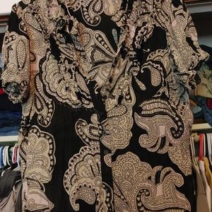 Paisley button down top